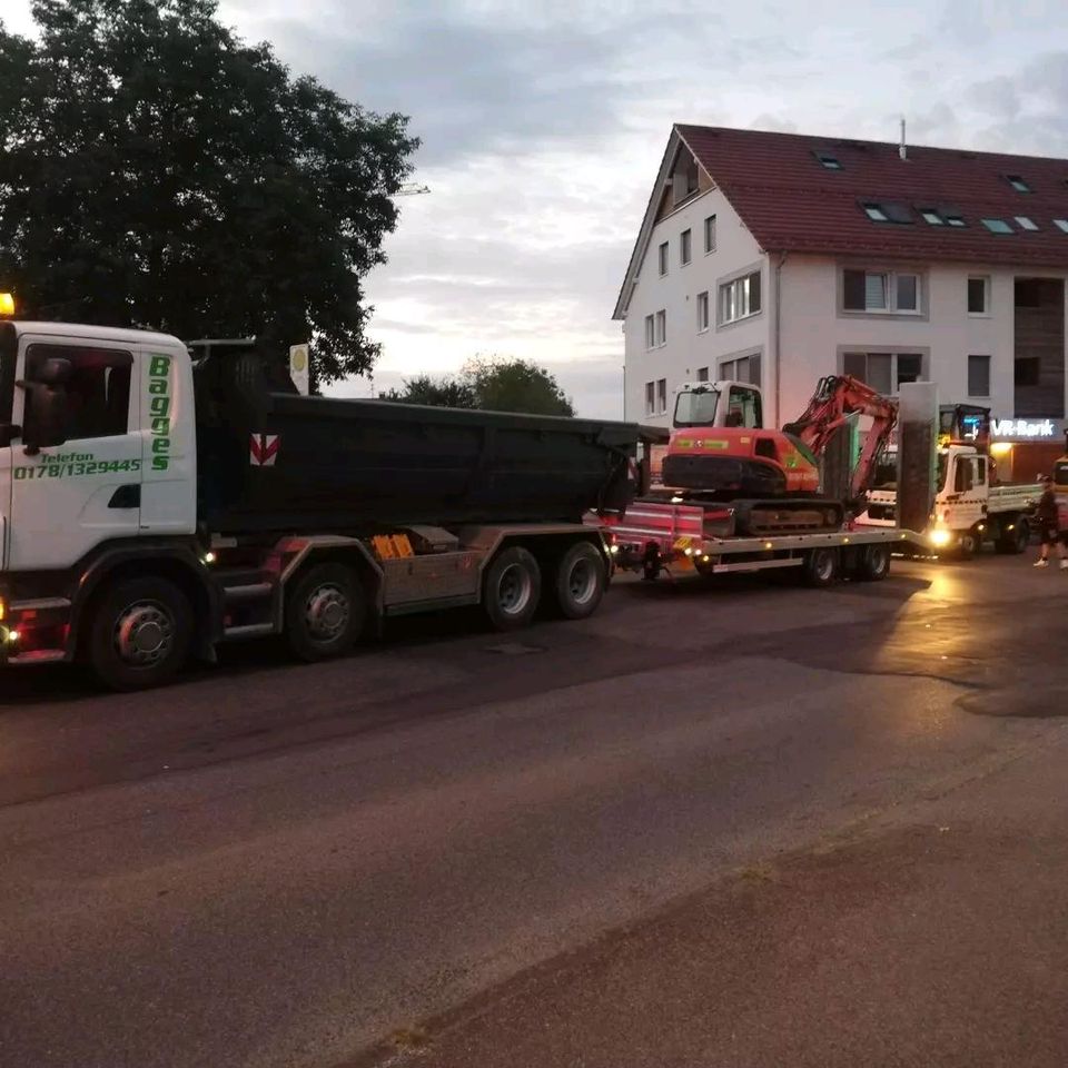 Baggerarbeiten Erdbau Bagger mit Fahrer mieten vermieten in Geislingen an der Steige