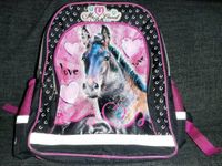 Rucksack Schulrucksack Pferd schwarz-pink Niedersachsen - Loxstedt Vorschau