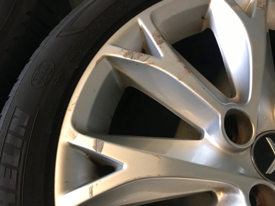 4 x CITROEN C4 ALUFELGEN, FELGEN + SOMMERREIFEN 205/50R17 NR. 410 in Siegen