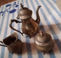 3 teiliges Teeset Orient Messing Teekanne vintage Hessen - Butzbach Vorschau