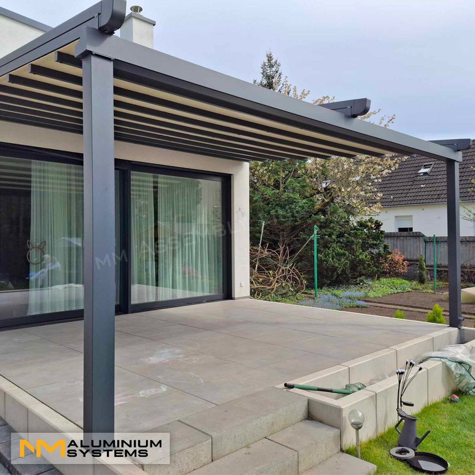 TOP ANGEBOT!Faltmarkise Pergola Faltdach Terrassenfaltdach 8x4 m in Nauheim