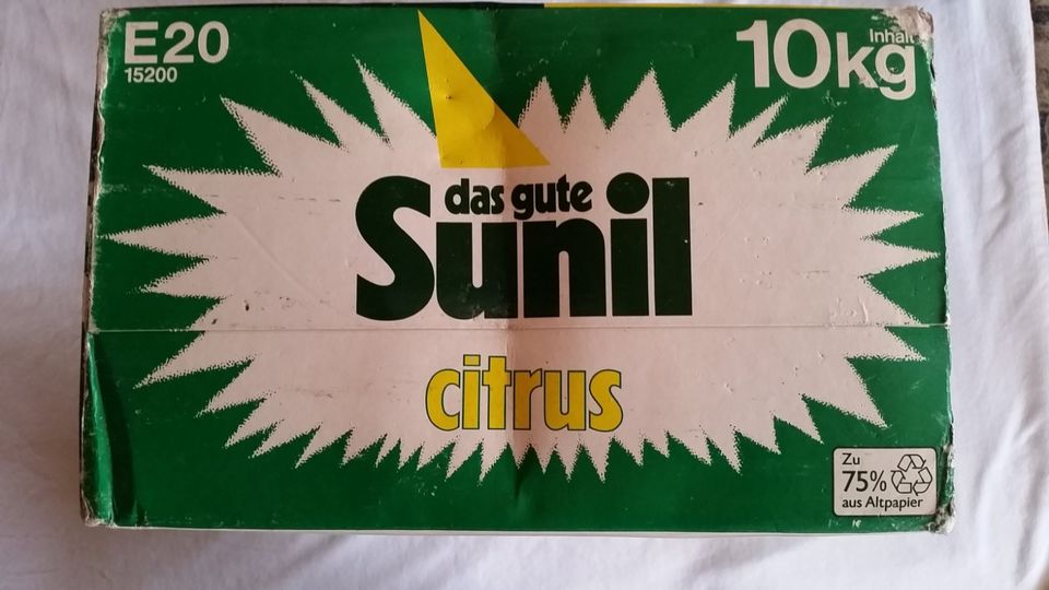 SUNIL CITRUS 10Kg Nostalgie Waschpulver,80er Jahre OVP Unbenutzt in  Rheinland-Pfalz - Nerzweiler | eBay Kleinanzeigen ist jetzt Kleinanzeigen