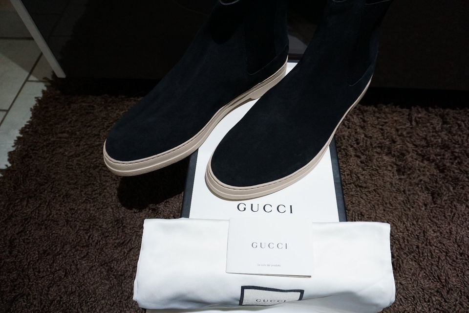 Gucci Chelsea Boots Herrenschuhe Stiefel Neu Wildleder Schuh GG in Flensburg