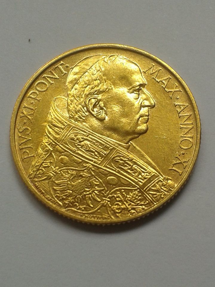 100 Lire 1932 Vatikan Gold Papst Pius XI. bfr-st in München