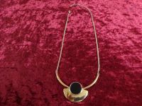 Modeschmuck Collier Kette Gold/schwarz - Länge 50 cm Dithmarschen - Heide Vorschau