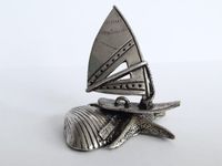 Segelboot Segelschiff 800er Silber Figur Miniatur Nürnberg (Mittelfr) - Mitte Vorschau