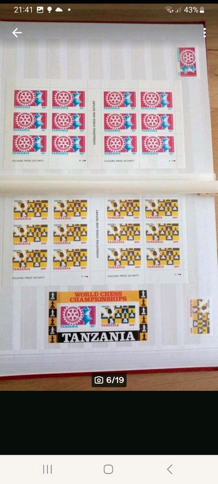 Briefmarkensammlung Tansania postfrisch im Einsteckalbum in Cuxhaven