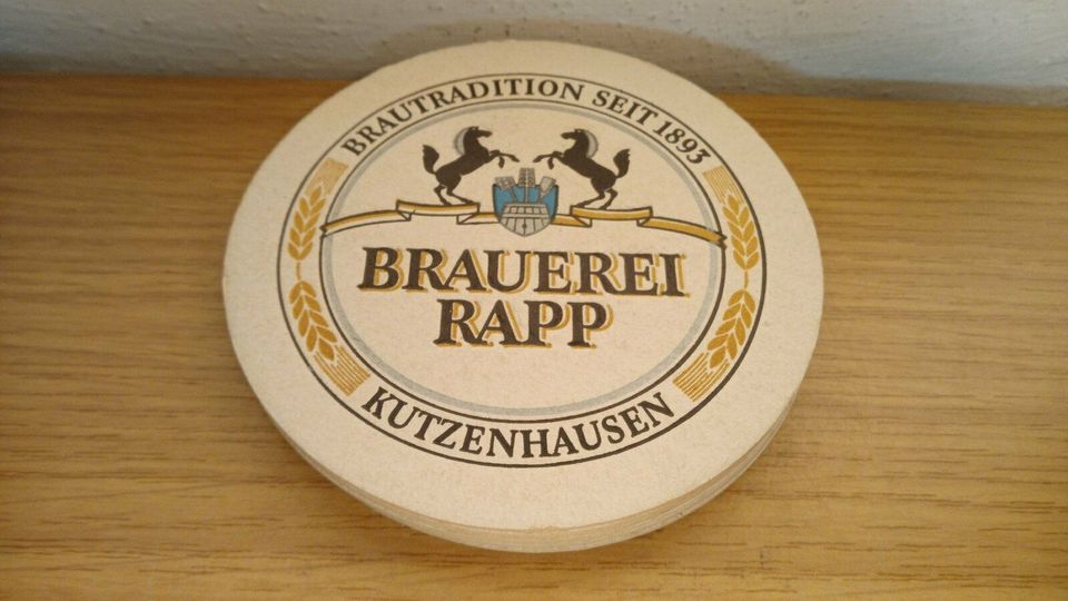 Kutzenhausen Brauerei Rapp Bierdeckel Augsburg in Dillingen (Donau)