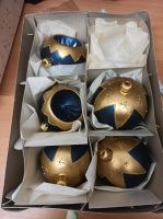 Weihnachtskugel blau/gold 5St Niedersachsen - Wilhelmshaven Vorschau