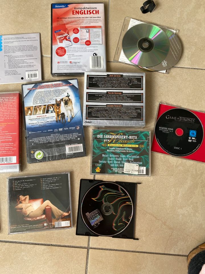 Versch. CD‘s, DVDs, PC CD / Rom, Englisch, Cats Dogs, Berg.u.v.a in Unna