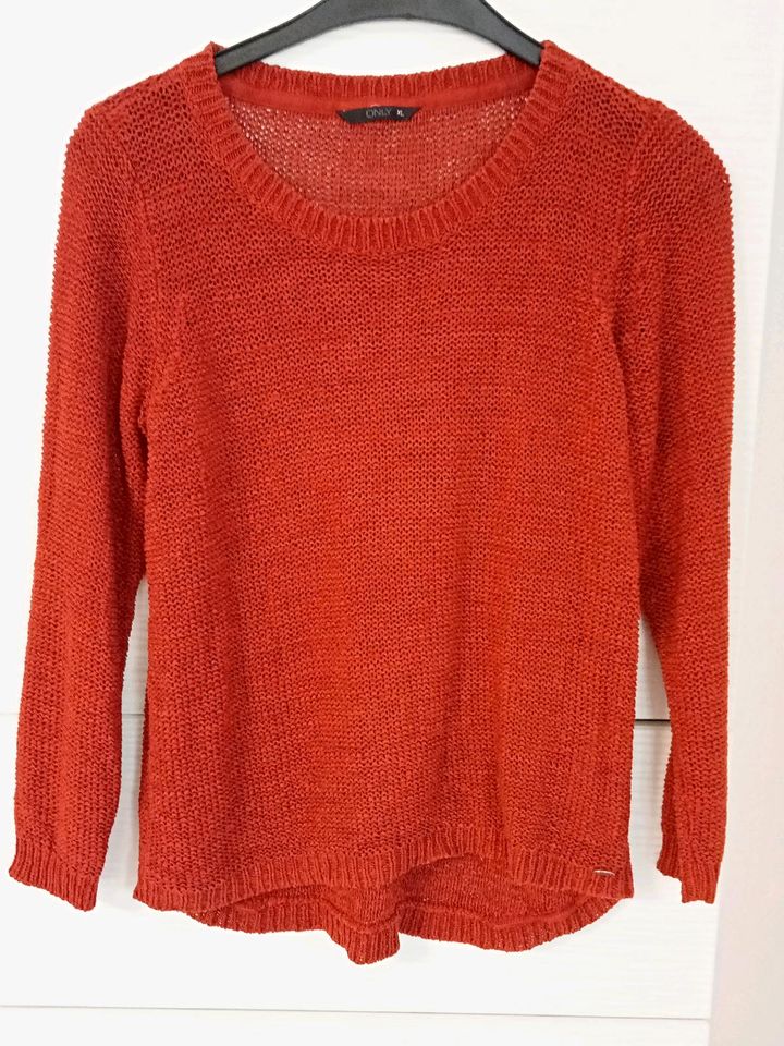 Only Damen Pullover gr.42 XL braunrot rostrot Strick Pulli Herbst in Grafenau