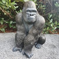 Gartenfigur Gorilla Figur sitzt auf der lauer 56 cm Baden-Württemberg - Baden-Baden Vorschau