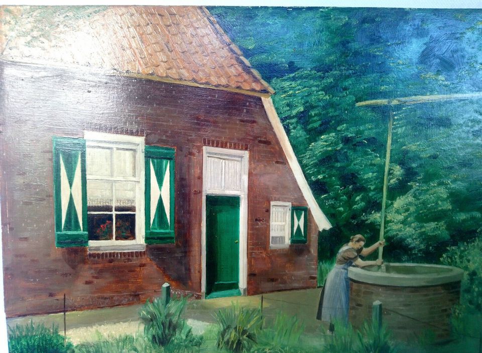 P.J. Glisman - Gemälde - Haus - Impressionismus - Niederlande in Zeven