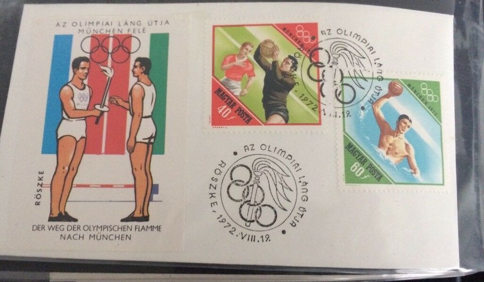 Briefmarken Sammlung Olympia 1972, Olympische Spiele in Landau in der Pfalz