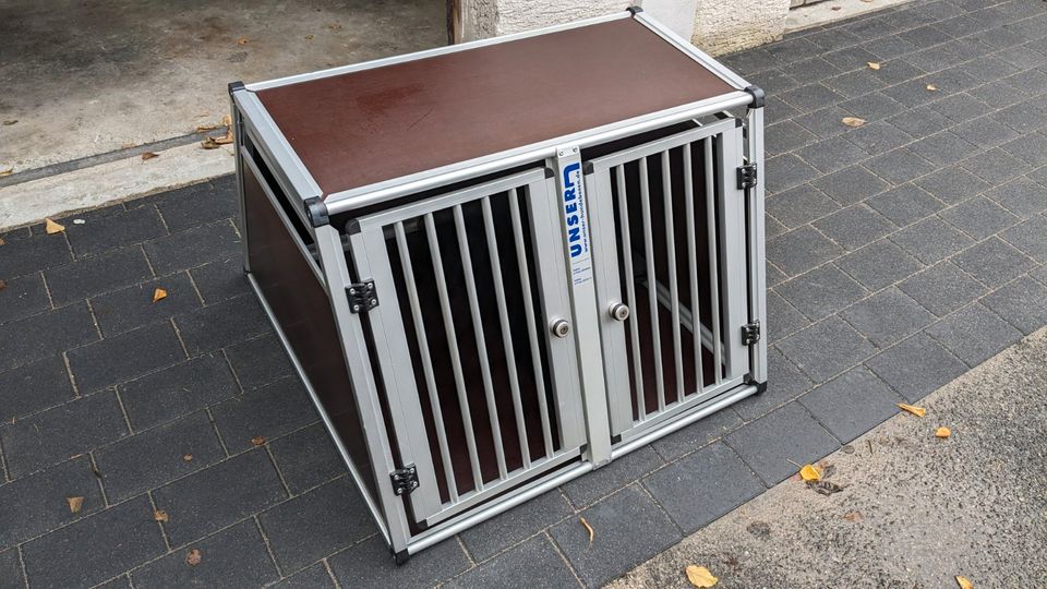 UNSER Hundebox (Doppelbox für 2 Hunde) in Wüstenrot