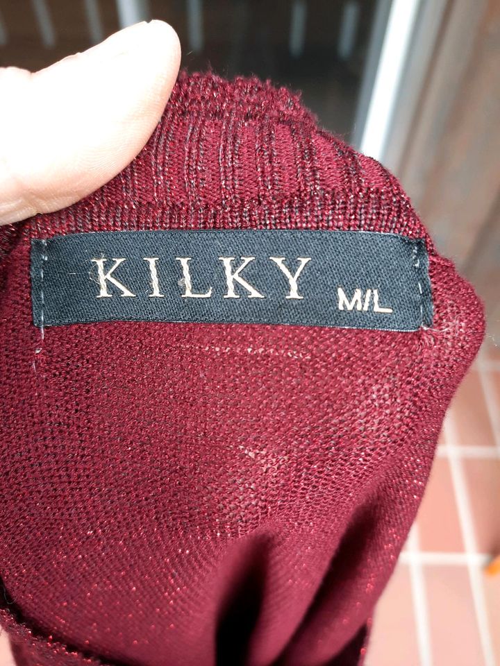 Kilky Lurex Pullover Gr. M/L rot neu in Bad Heilbrunn