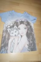 T_Shirt_Topmodel_blau_mit Wolf_140_ Baden-Württemberg - Bad Wimpfen Vorschau