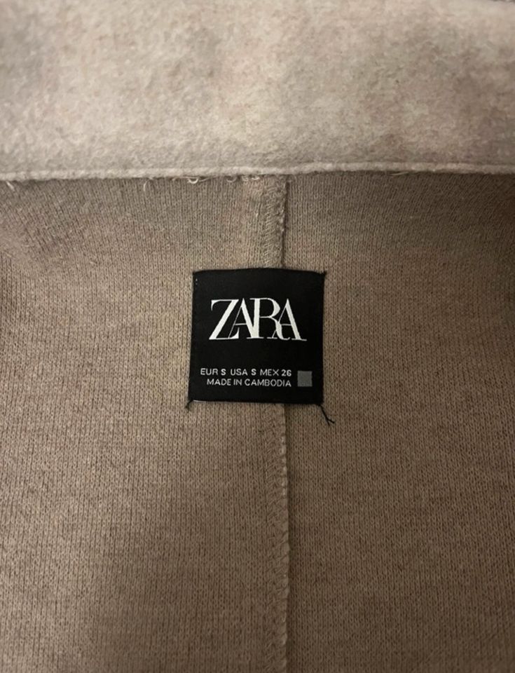 Mantel aus Webstoff, Zara, Größe S, Beige in Karlsruhe