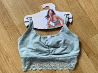 **NEU Bustier Crop Top TCHIBO Salbeigrün Punkte  Spitze Gr42** Pankow - Weissensee Vorschau