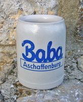 alter Stein Bierkrug 0,5L BABA - Bierbrauerei Aschaffenburg Bayern - Wonfurt Vorschau