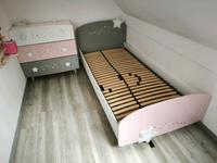 Bett 90 x 200 rosa grau Sterne Mädchen OHNE Lattenrost Nordrhein-Westfalen - Oberhausen Vorschau