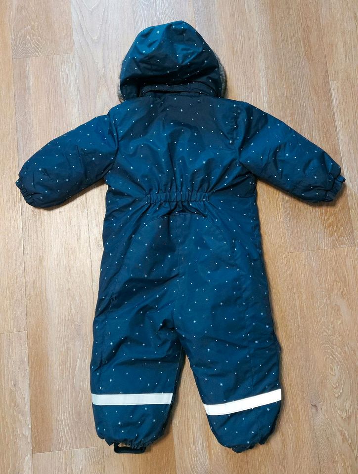 H&M Baby Schneeanzug Größe 86 Jungen Blau Marine Sterne Anzug in Würzburg