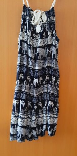 Damen Mädchen Jumpsuit Overall kurz Gr. M / L Elefanten Palmen in Herne