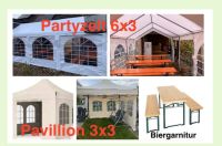 Partyzelt 6x3,  Pavillon 3×3m, Biergarnitur mieten Bayern - Höchstadt Vorschau