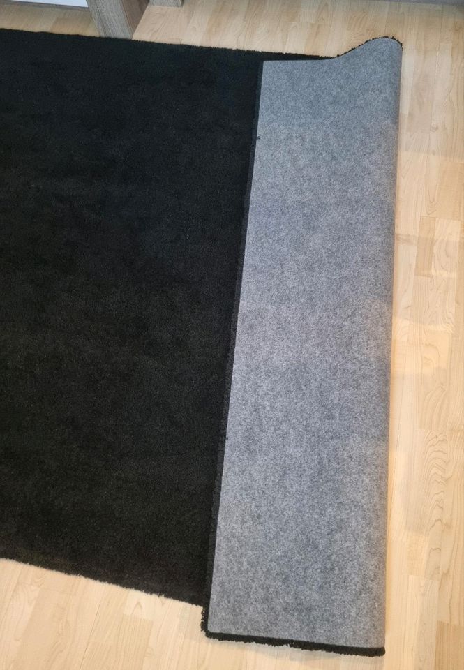 Hochflor Teppiche Shaggy kurz Schwarz 230x160cm 2x vorhanden in Bobingen