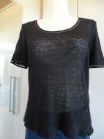 EDLES SHIRT - LUISA CERANO  LINEN  GR 36/38  schwarz Baden-Württemberg - Freiburg im Breisgau Vorschau