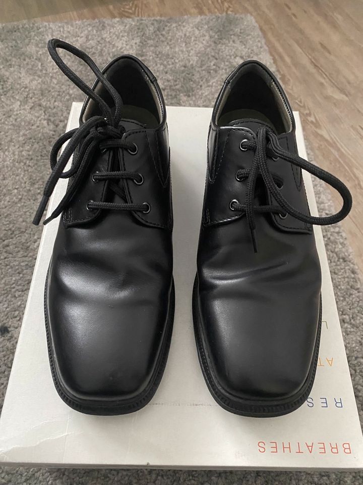 Geox Respira Halbschuhe Jungs 36 Schwarz Leder Top!! in Vechelde