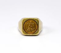 Mexico Dos Pesos Gold Ring 59/60 Herren Münzring Münze | 14K 900K Rheinland-Pfalz - Germersheim Vorschau