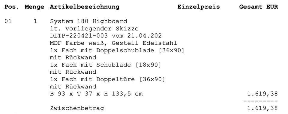 System 180 Sideboard weiß in Jork