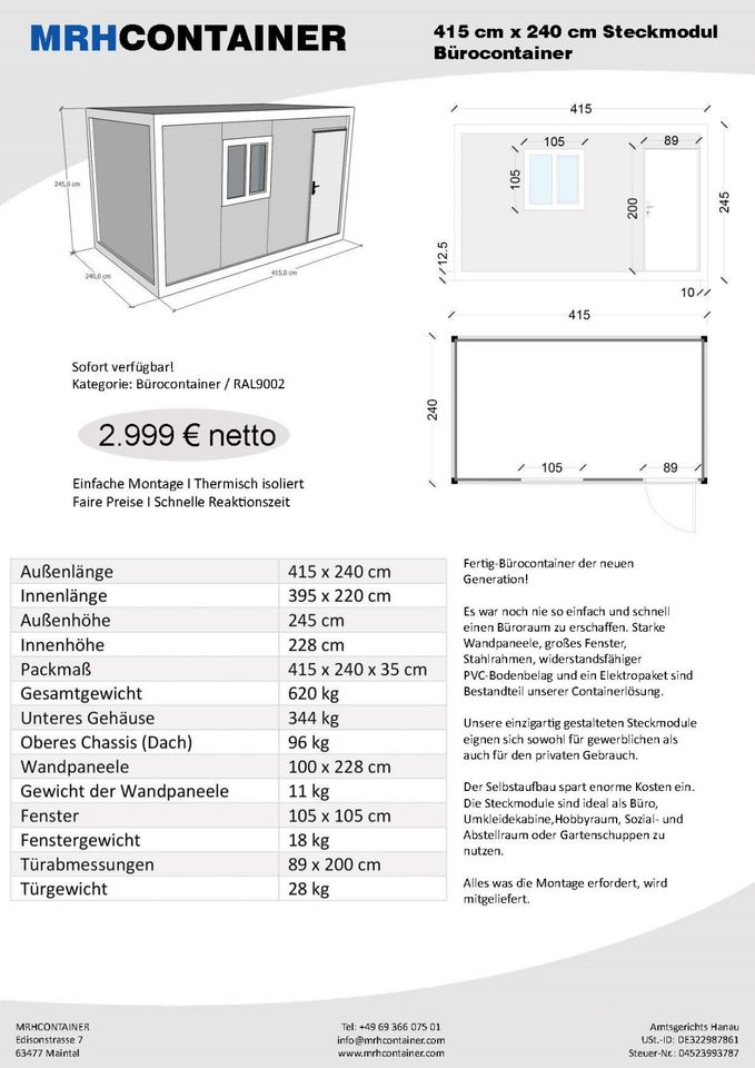 Container | Food container | Messecontainer |  Imbisscontainer |  Eventcontainer Wohncontainer | Bürocontainer | Baucontainer | Lagercontainer | Gartencontainer | Übergangscontainer SOFORT VERFÜGBAR in Gera