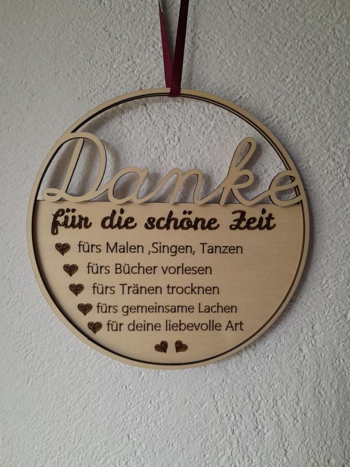 Danke,Erzieher,Abschied,Kindergarten, Deko,personalisiert,Holz in Meschede