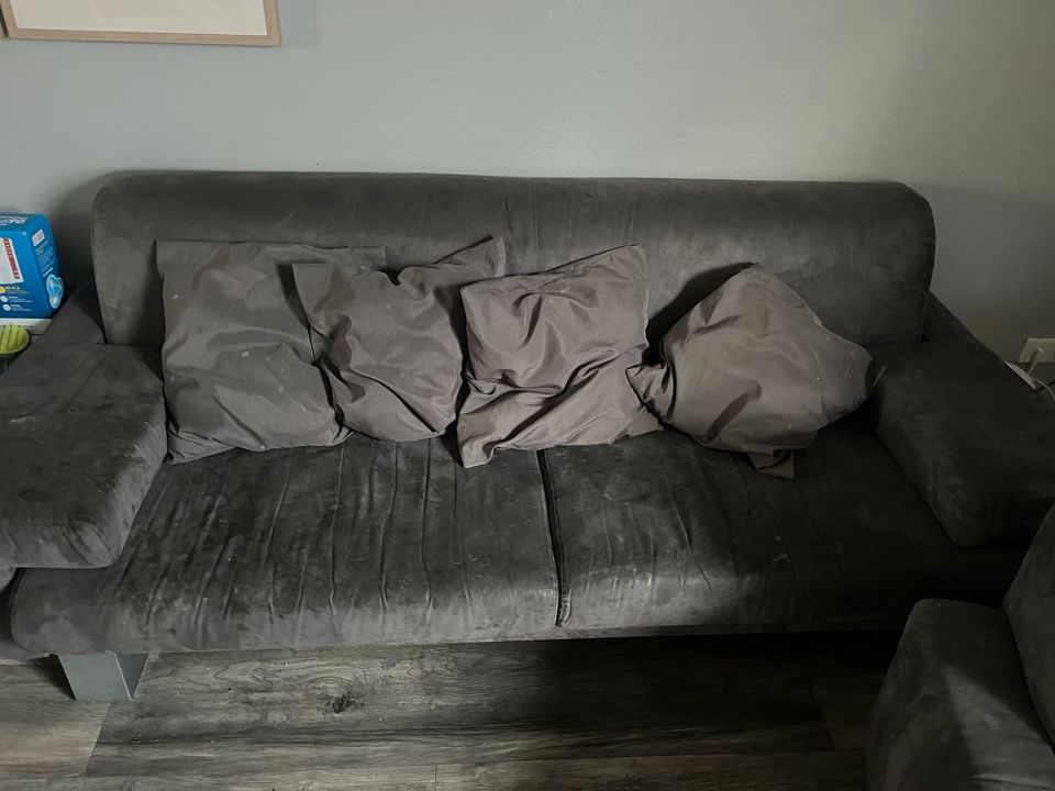 Couch Sofa Designer 3er 2er Sessel grau Anthrazit in Bönen