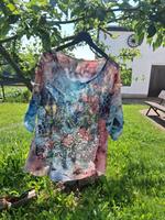 Blusenshirt Tunika Bluse shirt 44 46 XXL Spitze luftig leicht blu Sachsen - Mülsen Vorschau