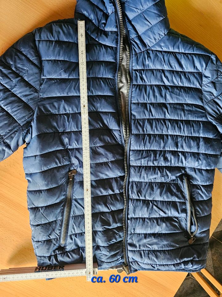 Übergangsjacke, Herren, blau, Wendejacke, leicht wattiert, Gr. M in Seitenroda