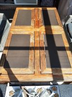 Gartentisch Terrassentisch Holztisch mit Schieferplatten Einleger Kreis Pinneberg - Halstenbek Vorschau