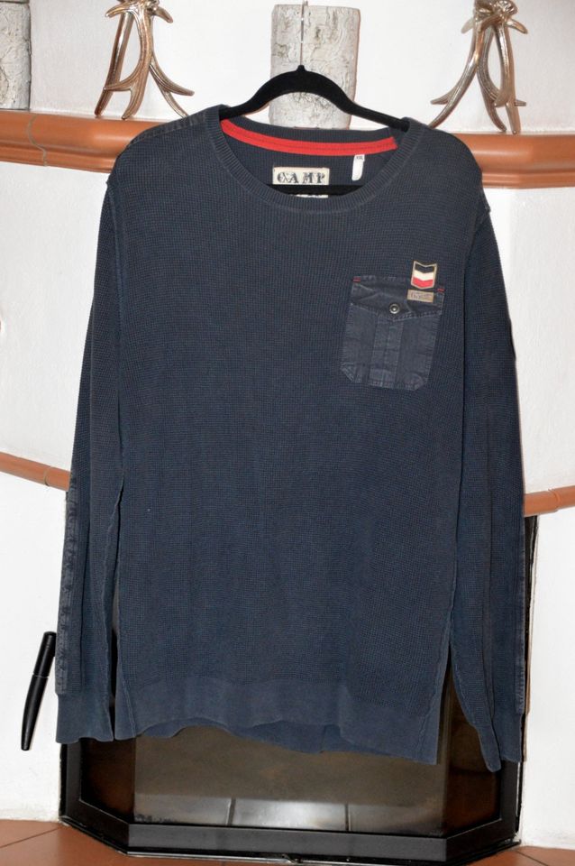 Camp David Strickpullover Pulli Pullover Strickpulli blau XXL in Heppenheim (Bergstraße)