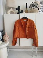 NA-KD Jeansjacke Gr 38 kurz Denim Rostbraun Skandi Boho Eimsbüttel - Hamburg Stellingen Vorschau