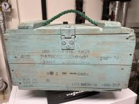 Holzkiste Vintage Alt Truhe Kiste blau 45x27x25 Munitionskiste Dresden - Großzschachwitz Vorschau