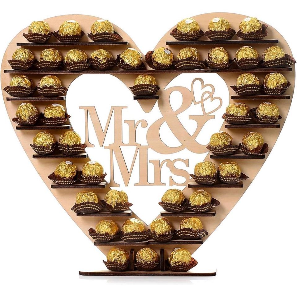 Mr & Mrs Herzaufsteller für Candybar in Oberthal