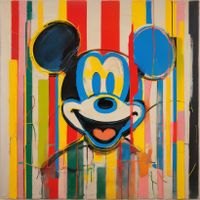 MEGA SALE! Happy Mickey Mouse 100x100 cm Pop Art/Bild/Leinwand München - Au-Haidhausen Vorschau