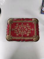 Altes Florentiner Tablett rot/gold Vintage Schleswig-Holstein - Oststeinbek Vorschau