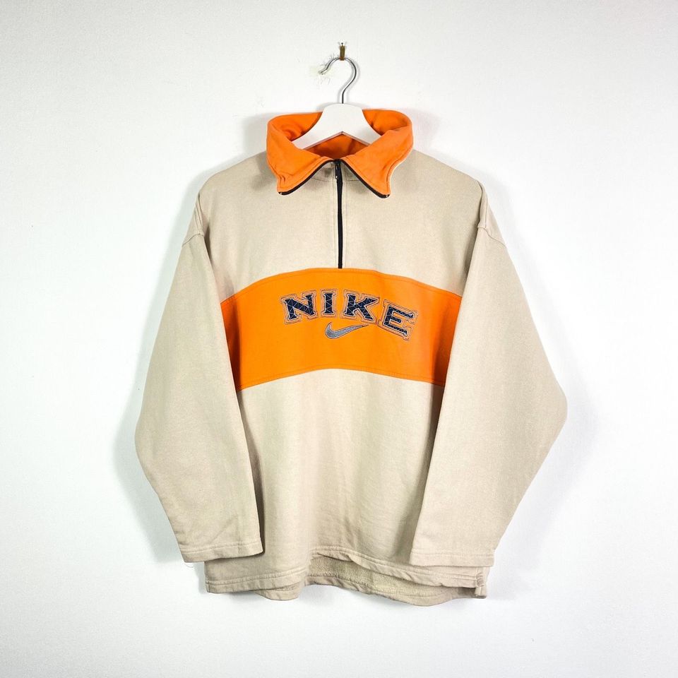 Vintage Nike Sweater Gr.M Half Zip 90er 90s y2k Retro in Gronau (Westfalen)