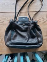 Schwarze Vintage Lederhandtasche Bergedorf - Kirchwerder Vorschau