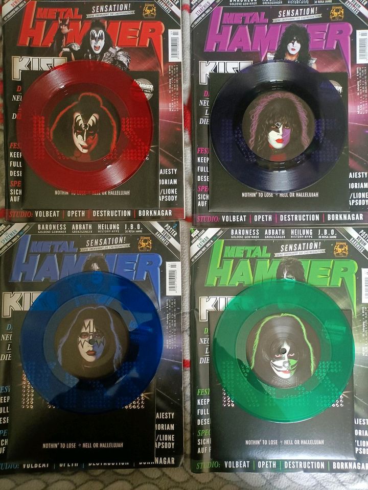 KISS METAL-HAMMER SONDERAUSGABE MIT LIMTIERTEN VINYL SINGLES NEU in Bösleben-Wüllersleben