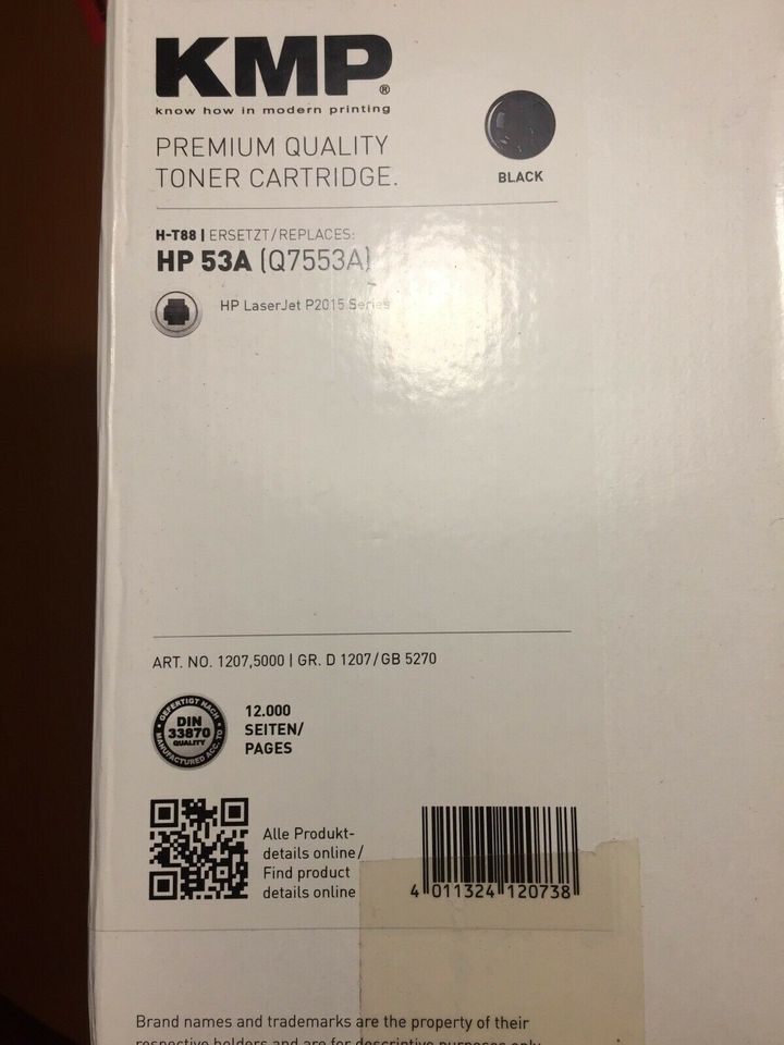 Toner KMP H-T88; 1207,5000 ; HP53A ; HP Laserjet TONER CARTRIDGE in Oppach