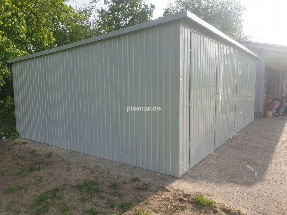 Garage 6x5x2,14m Metallgarage Gerätehaus mit Aufbau | 9510! in Schwäbisch Hall